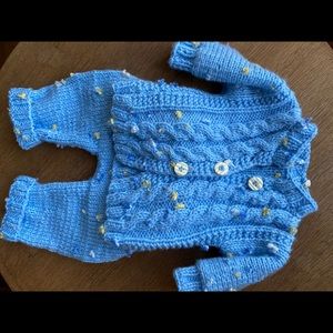 Baby knitted set cardigan & pants